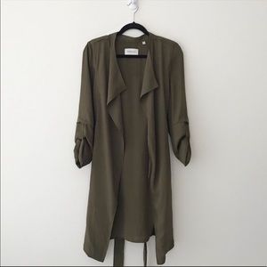 NWOT babaton aritzia flowy trench coat size small